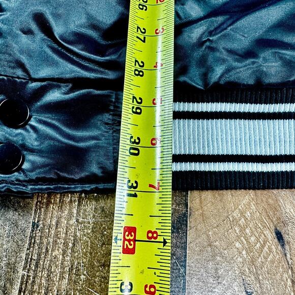 JACK DANIELS Black Satin Bomber STARTER Jacket Mens 2XL Tennessee Whiskey EX - Picture 10 of 12